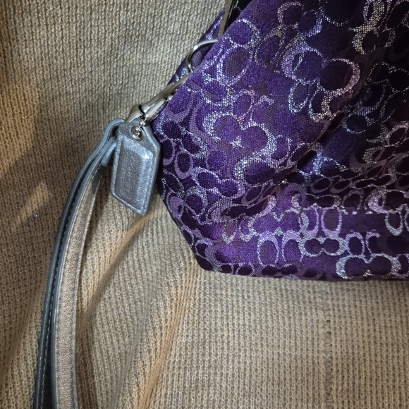 Coach Purple and Silver Clutch - Picture 5 of 6